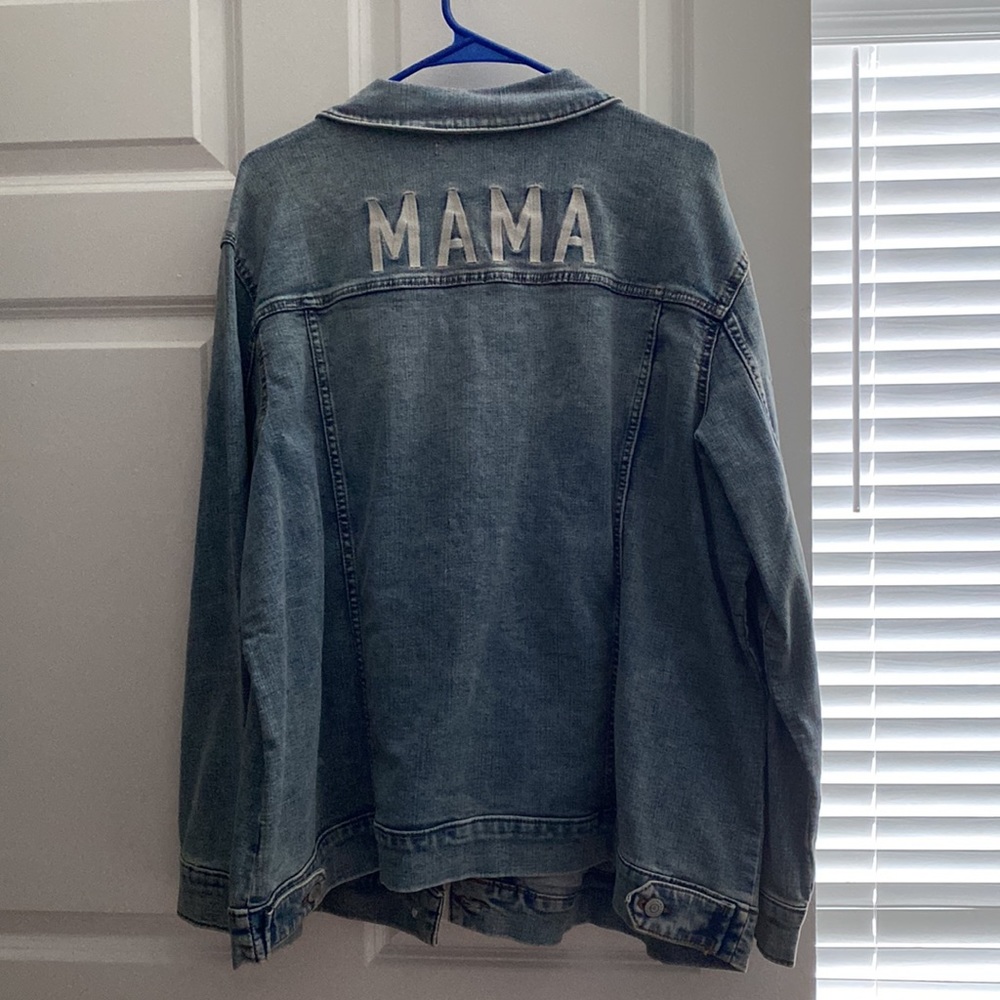 Embroidered MAMA Jean Jacket